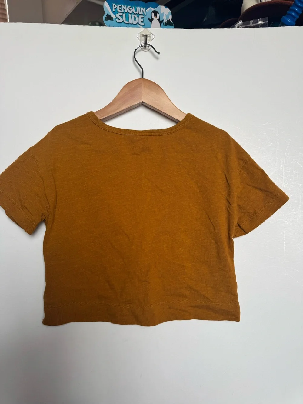 Old Navy Girls' Rust Twist-Front Cropped Tee